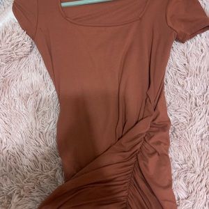 Laura’s Boutique Rust color ribbed dress